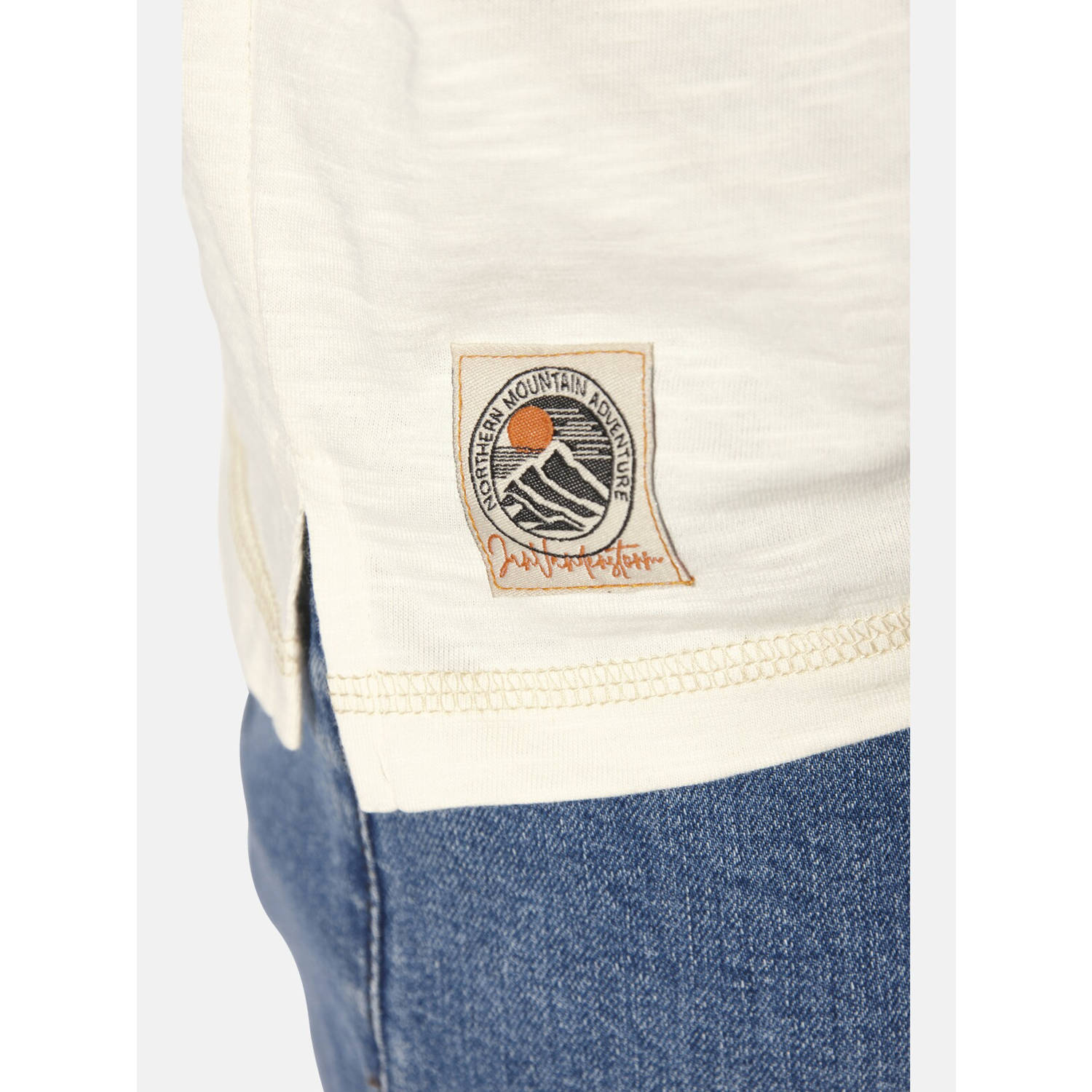 Jan Vanderstorm +FIT Collectie T-shirt THOKHELM Plus Size ecru