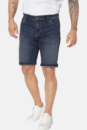 loose denim bermuda short BROLLE Plus Size dark blue denim