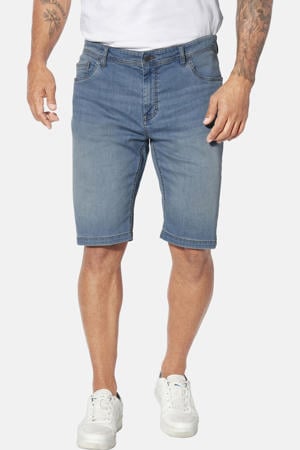 loose denim bermuda short BROLLE Plus Size light blue denim