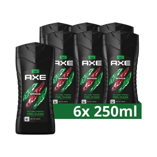 Wehkamp Axe Africa 3-in-1 douchegel - 6 x 250 ml aanbieding
