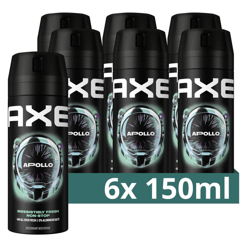 Axe Apollo deodorant bodyspray - 6 x 150 ml | wehkamp