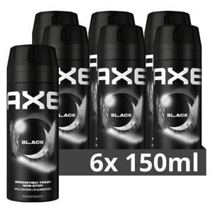Black deodorant bodyspray - 6 x 150 ml