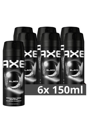 Black deodorant bodyspray - 6 x 150 ml