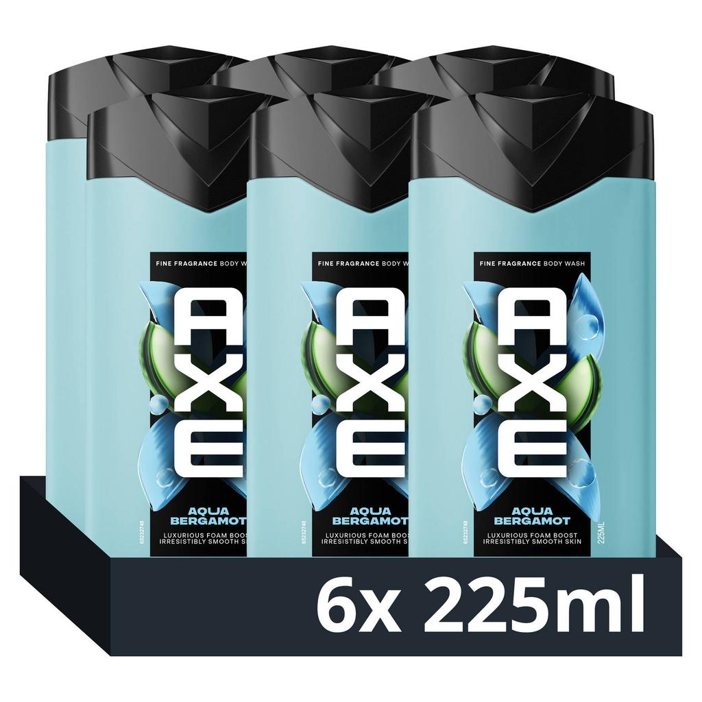 Axe Fine Fragrance Collection Aqua Bergamot douchegel - 6 x 225 ml