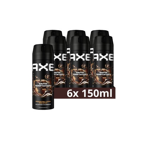Wehkamp Axe Dark Temptation deodorant bodyspray - 6 x 150 ml aanbieding