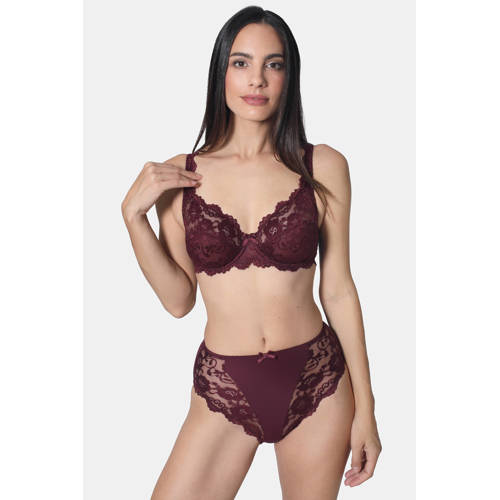 Sassa Mode maxislip Classic Lace donkerrood afbeelding