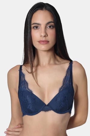 voorgevormde push-up bh Eyelash Blink blauw