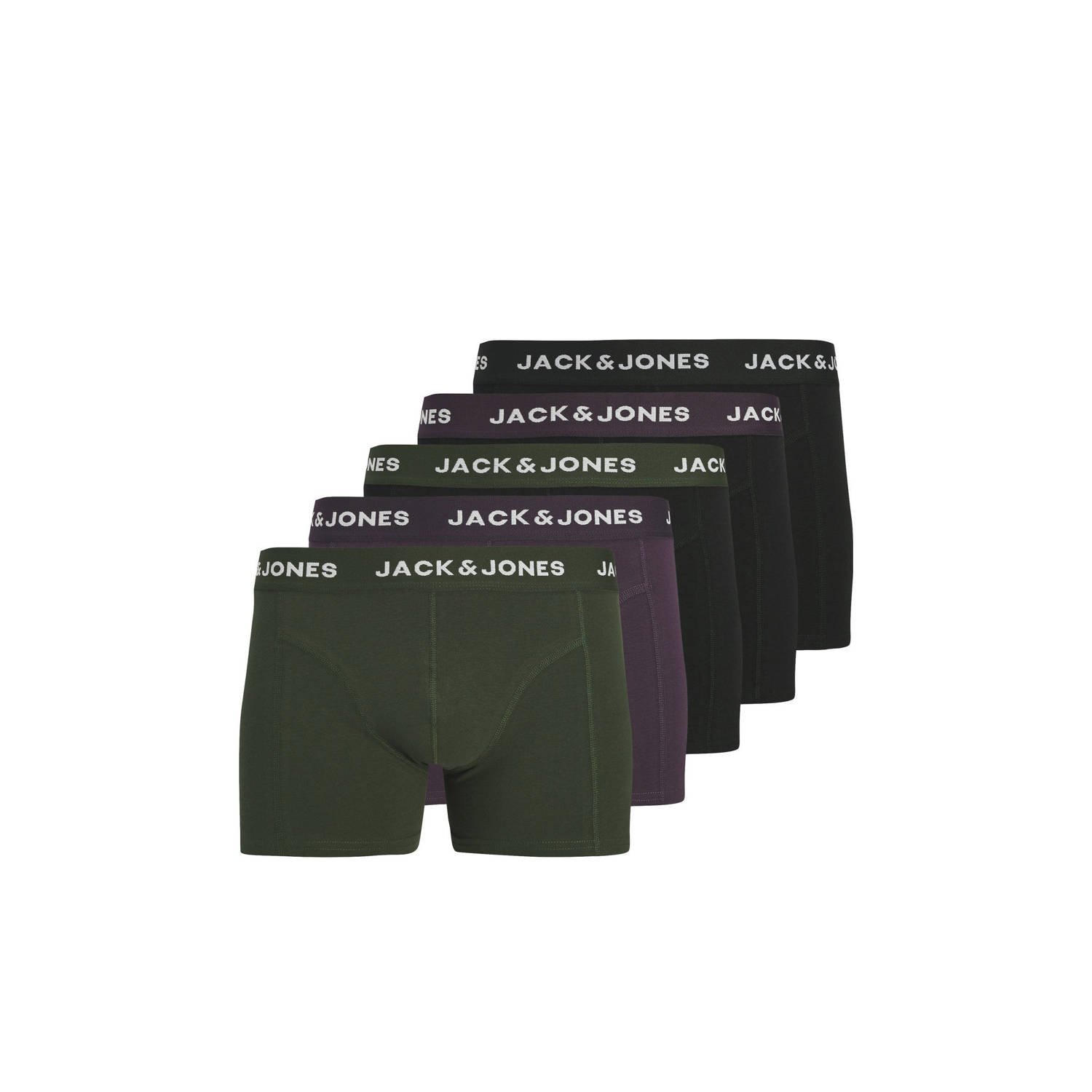 JACK & JONES boxershort JACJJ SOLID (set van 5)