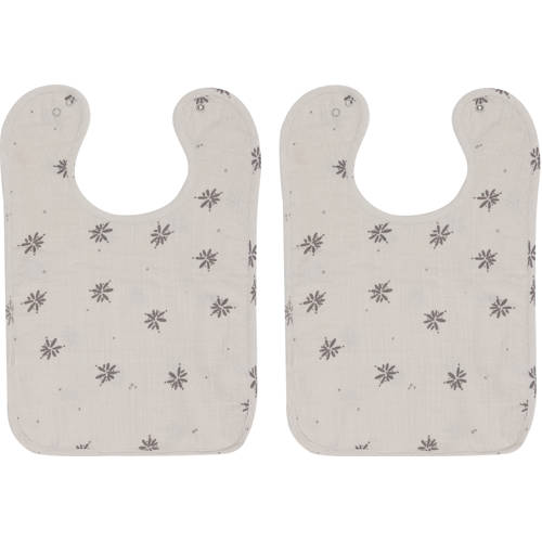 Witlof for kids slabbetje Little Charm - set van 2 ecru/grijs afbeelding