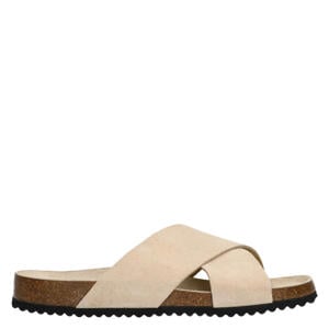 suède slippers beige