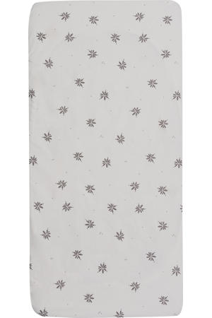 ledikant hoeslaken Little Charm ecru/grijs