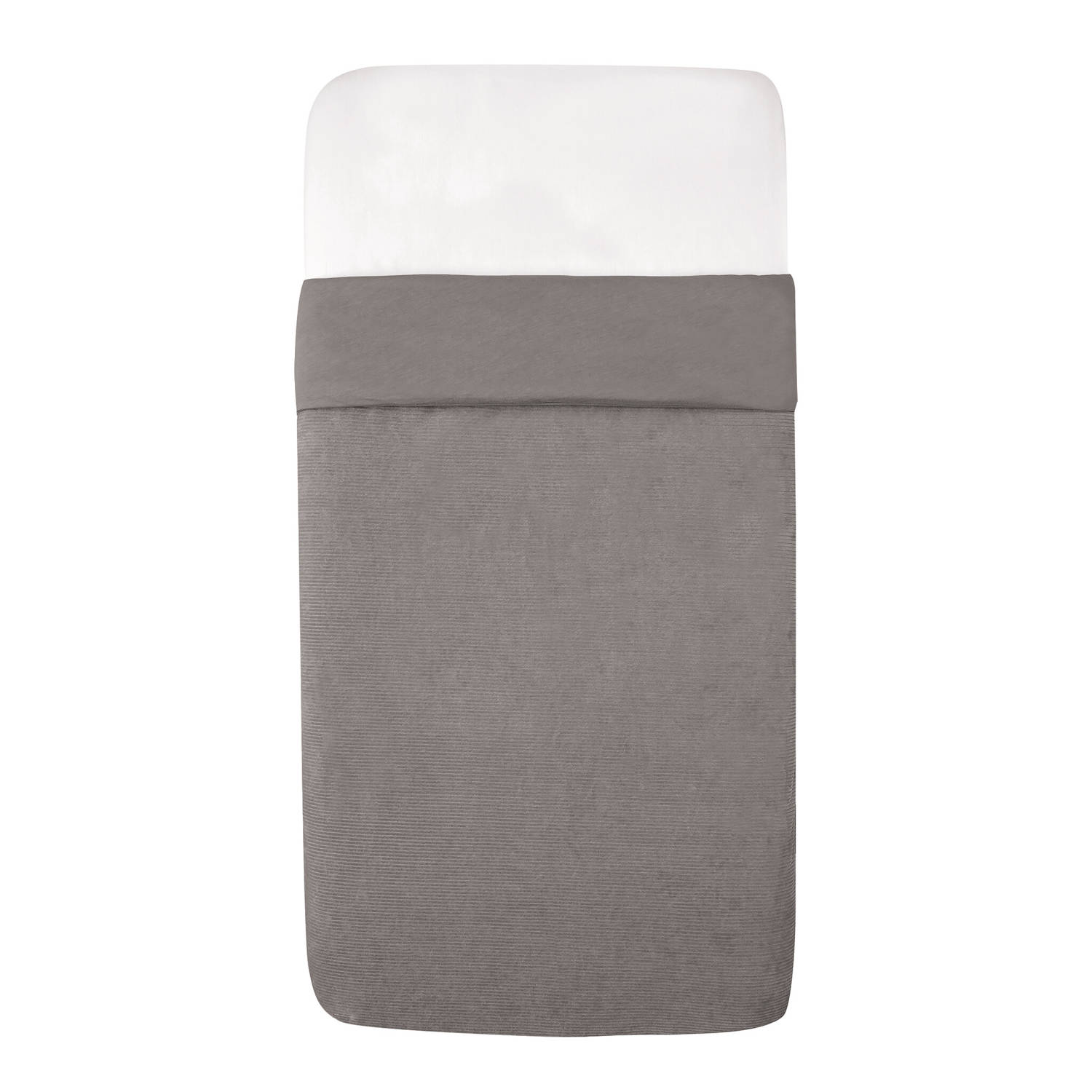 Witlof for kids Tuck-Inn ledikantdekent Warm Grey velvet Rib