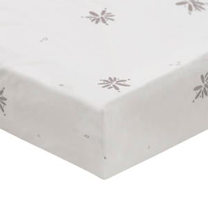 wieg hoeslaken Little Charm ecru/grijs