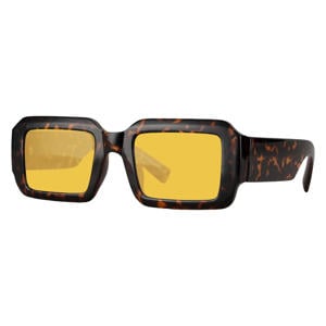 zonnebril met tortoise print bruin/geel