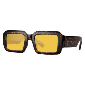 zonnebril met tortoise print bruin/geel