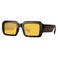 Pinned by K zonnebril met tortoise print bruin/geel