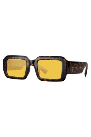 zonnebril met tortoise print bruin/geel