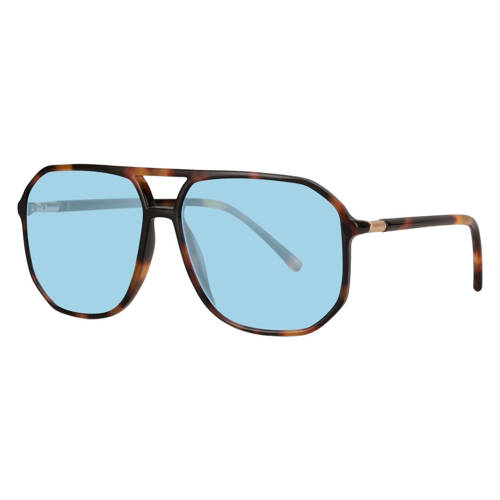 Pinned by K zonnebril met tortoise print bruin/blauw afbeelding