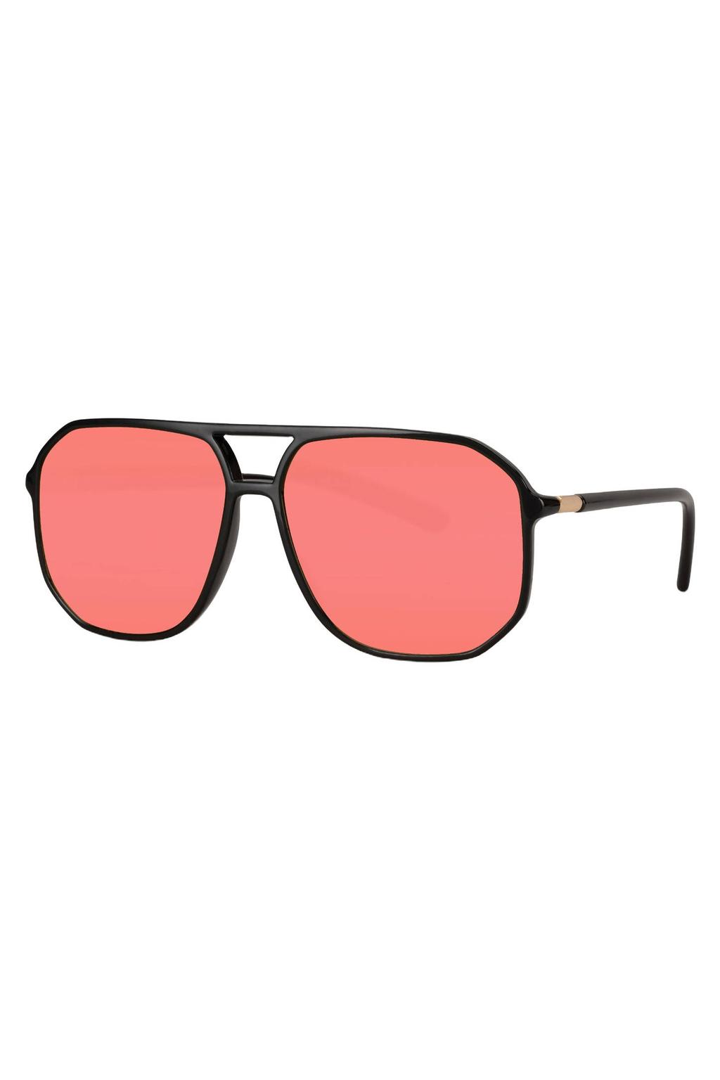 Pinned by K zonnebril met gekleurde glazen zwart/roze