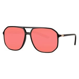 zonnebril met gekleurde glazen zwart/roze