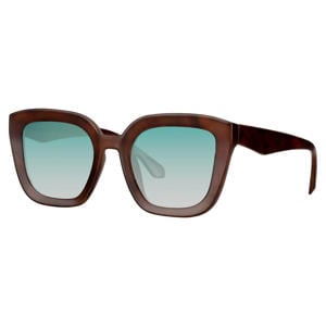 zonnebril met tortoise print bruin/blauw