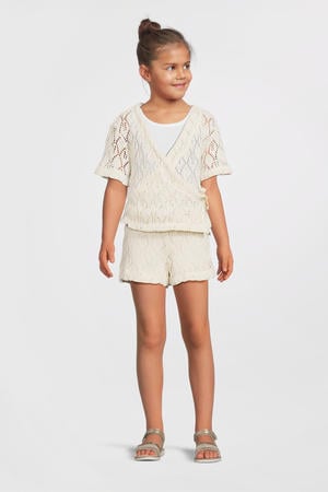 crochet short crème