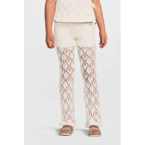Me & My Monkey crochet flared broek crème afbeelding