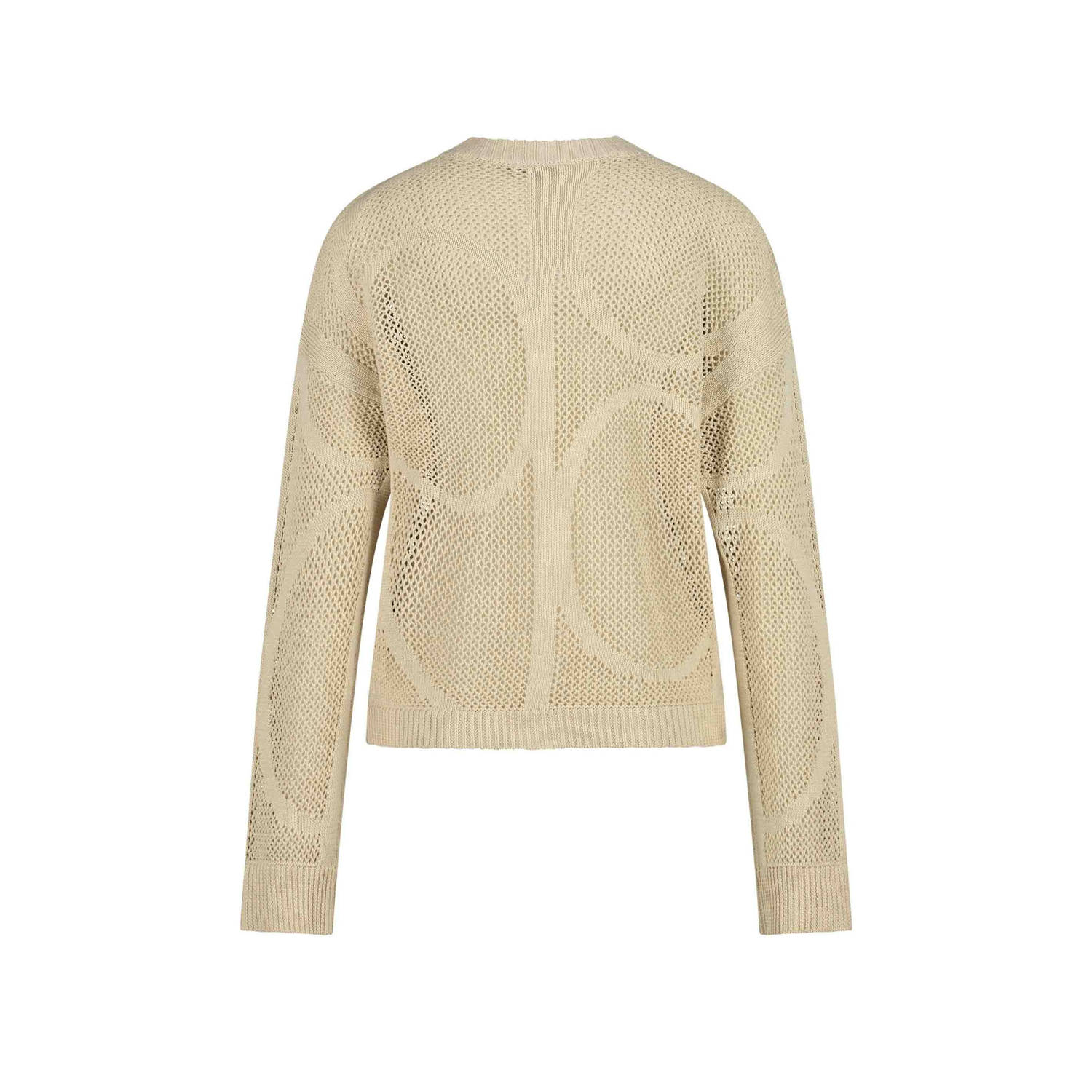Claudia Sträter vest beige grof gebreid