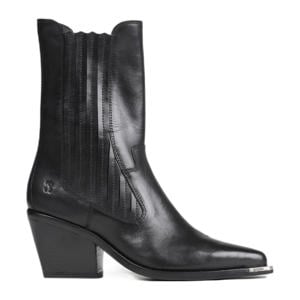 next-low-kole leren cowboylaarzen zwart