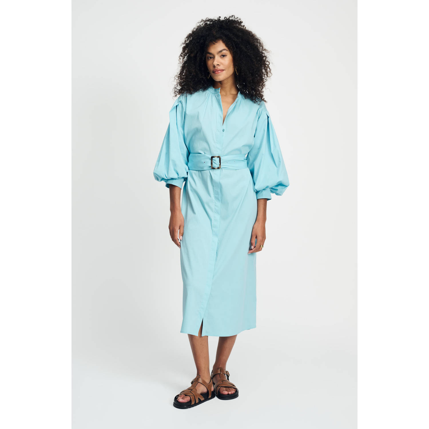 POM Amsterdam blousejurk blauw