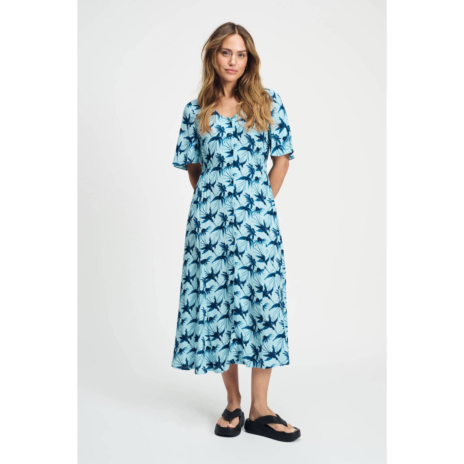 POM Amsterdam zomerjurk blauw