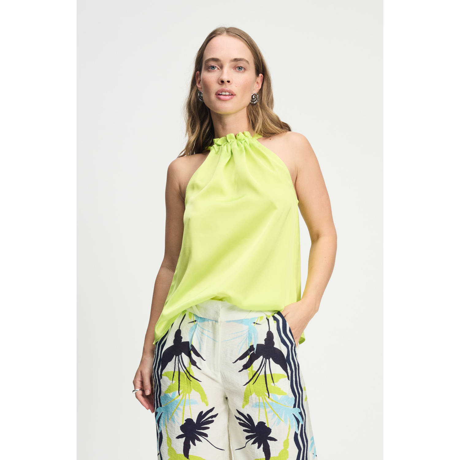 POM Amsterdam haltertop limegroen