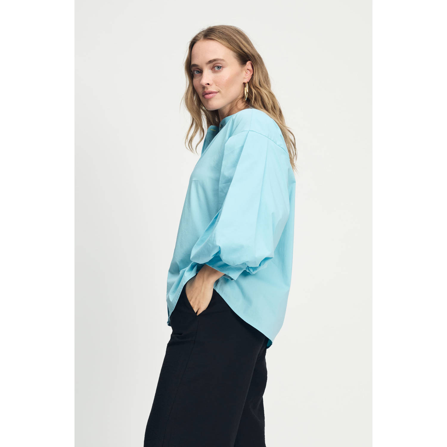 POM Amsterdam blousetop blauw
