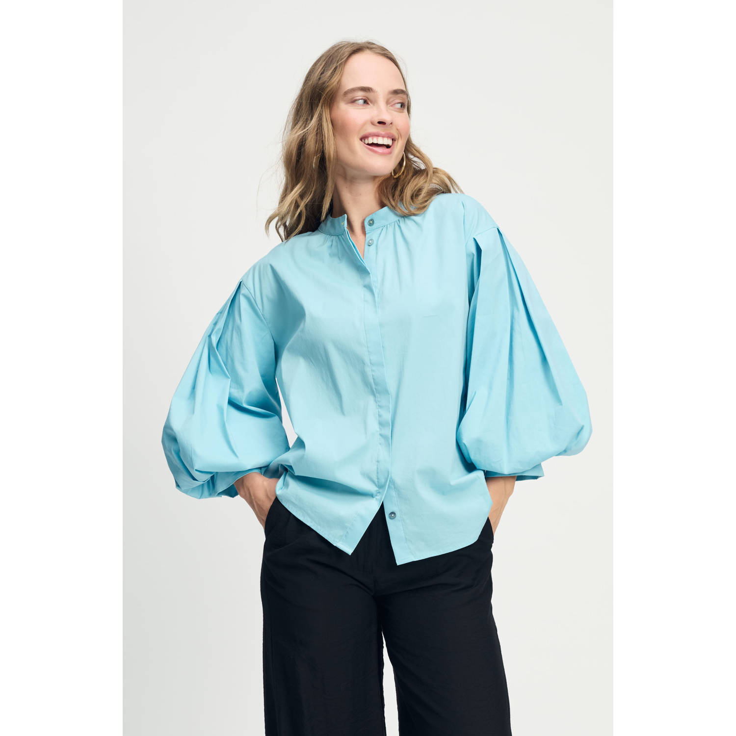 POM Amsterdam blousetop blauw