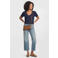 Anytime loose fit T-shirt met V-hals donkerblauw