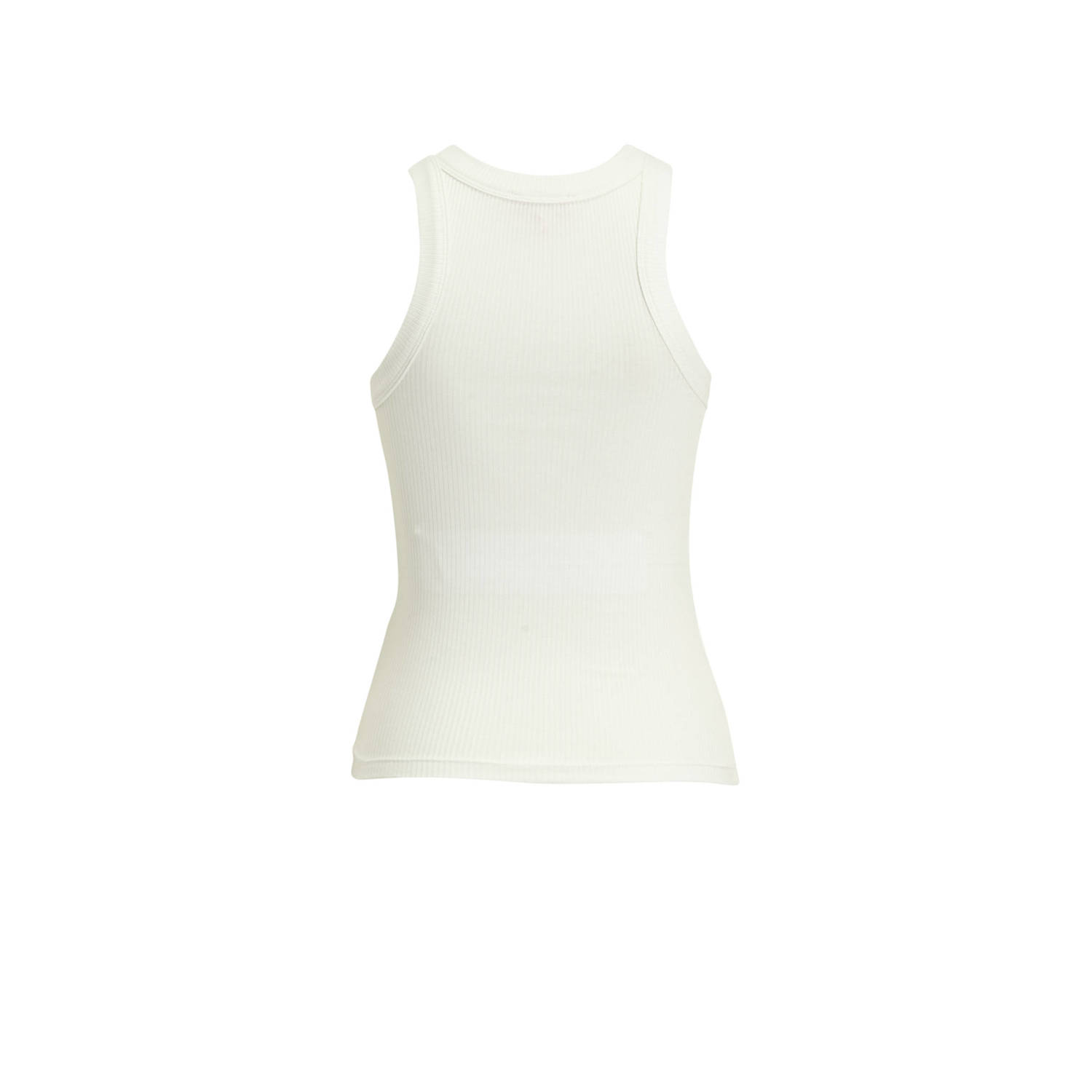 Ruby rib gebreid singlet wit