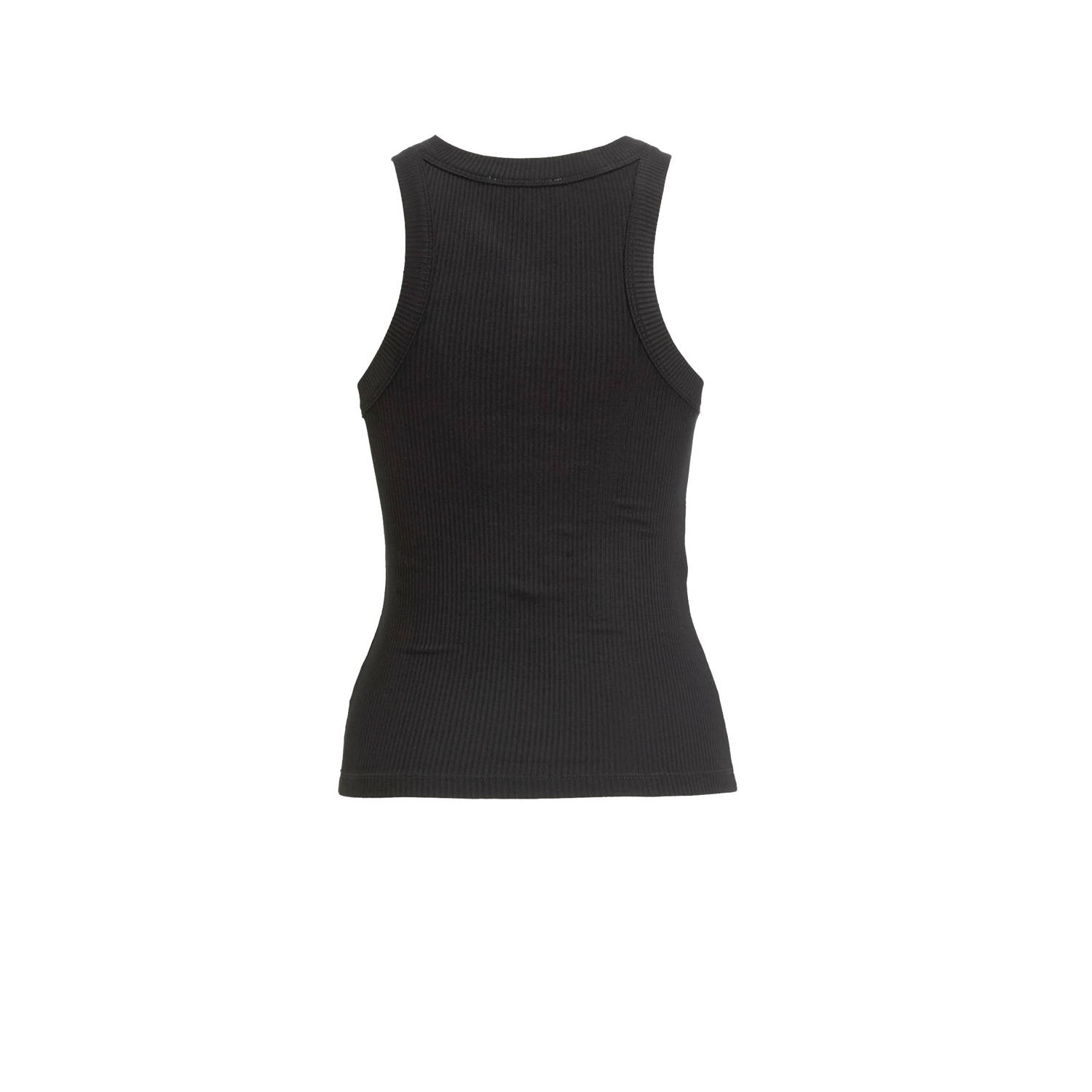 Ruby rib gebreid singlet zwart
