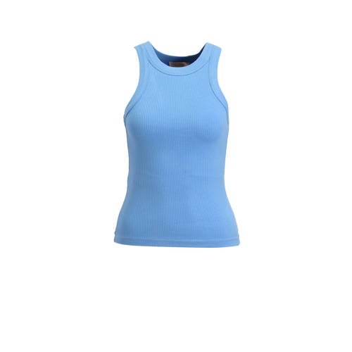 Ruby rib gebreid singlet lichtblauw afbeelding