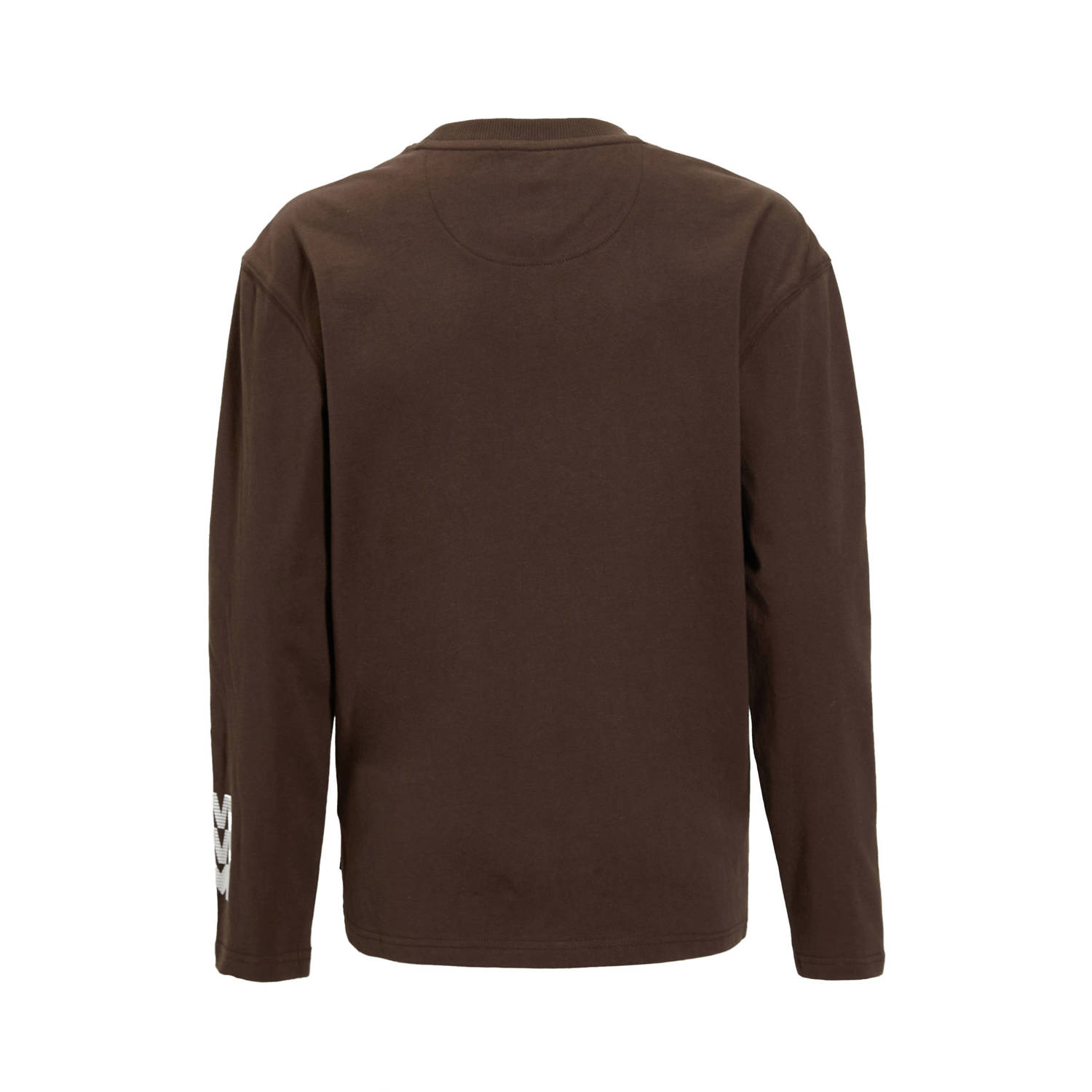 Me & My Monkey longsleeve met printopdruk donkerbruin