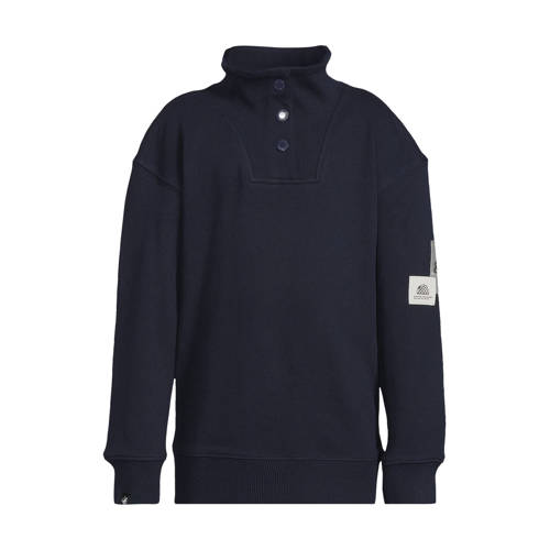 Me & My Monkey trui met opstaande kraag donkerblauw afbeelding