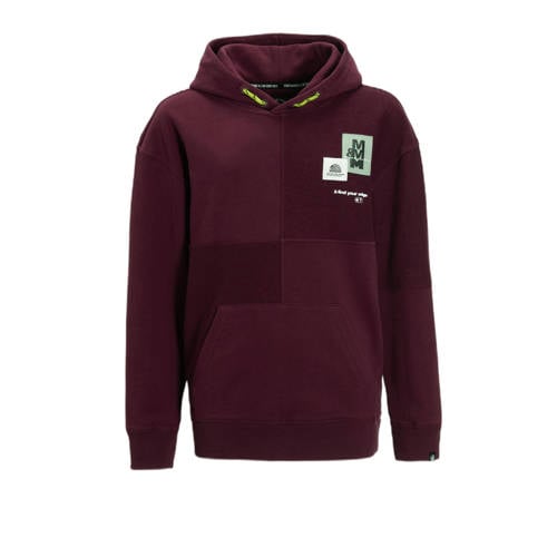 Me & My Monkey hoodie met patches bordeaux afbeelding