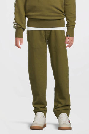 joggingbroek met tekstprint groen