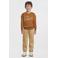 Me & My Monkey sweater met printopdruk bruin