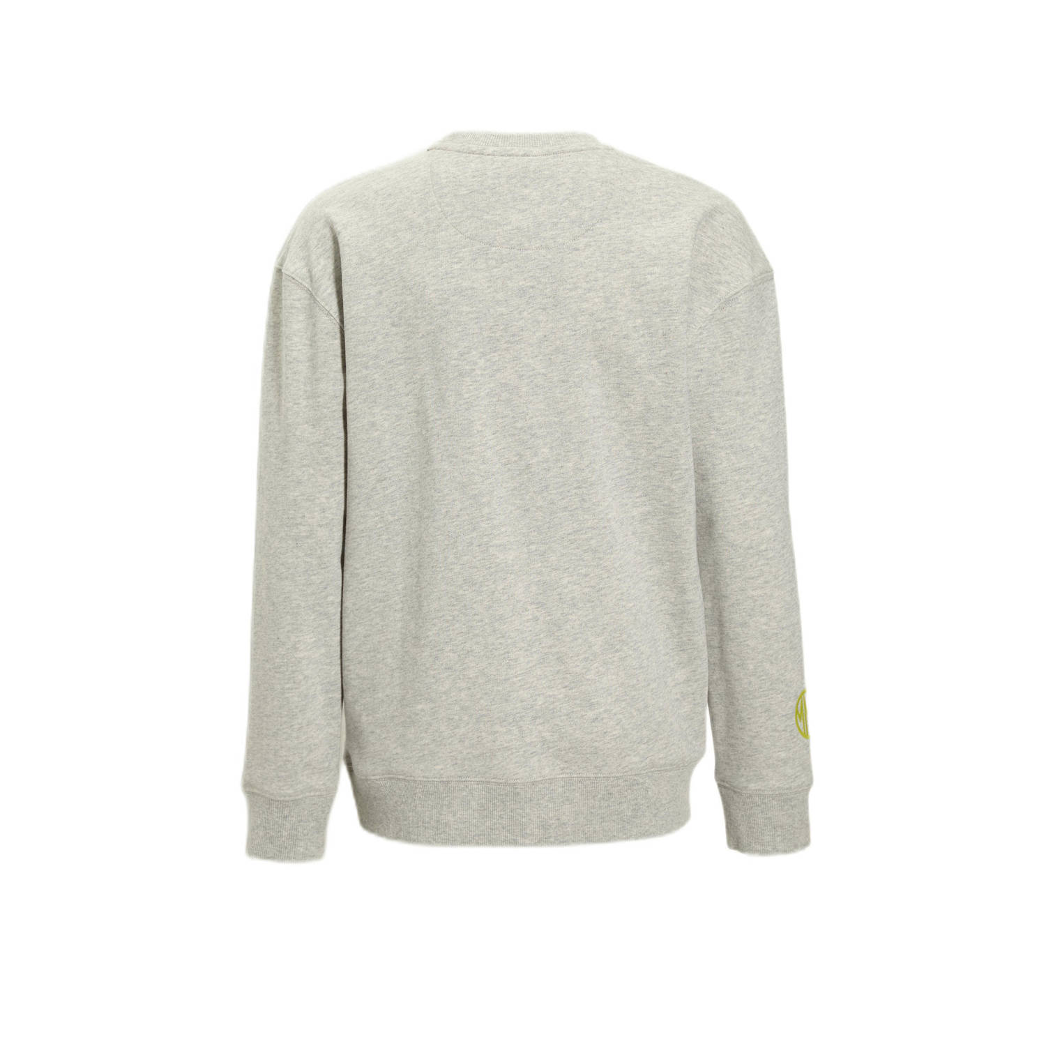 Me & My Monkey sweater met printopdruk grijs
