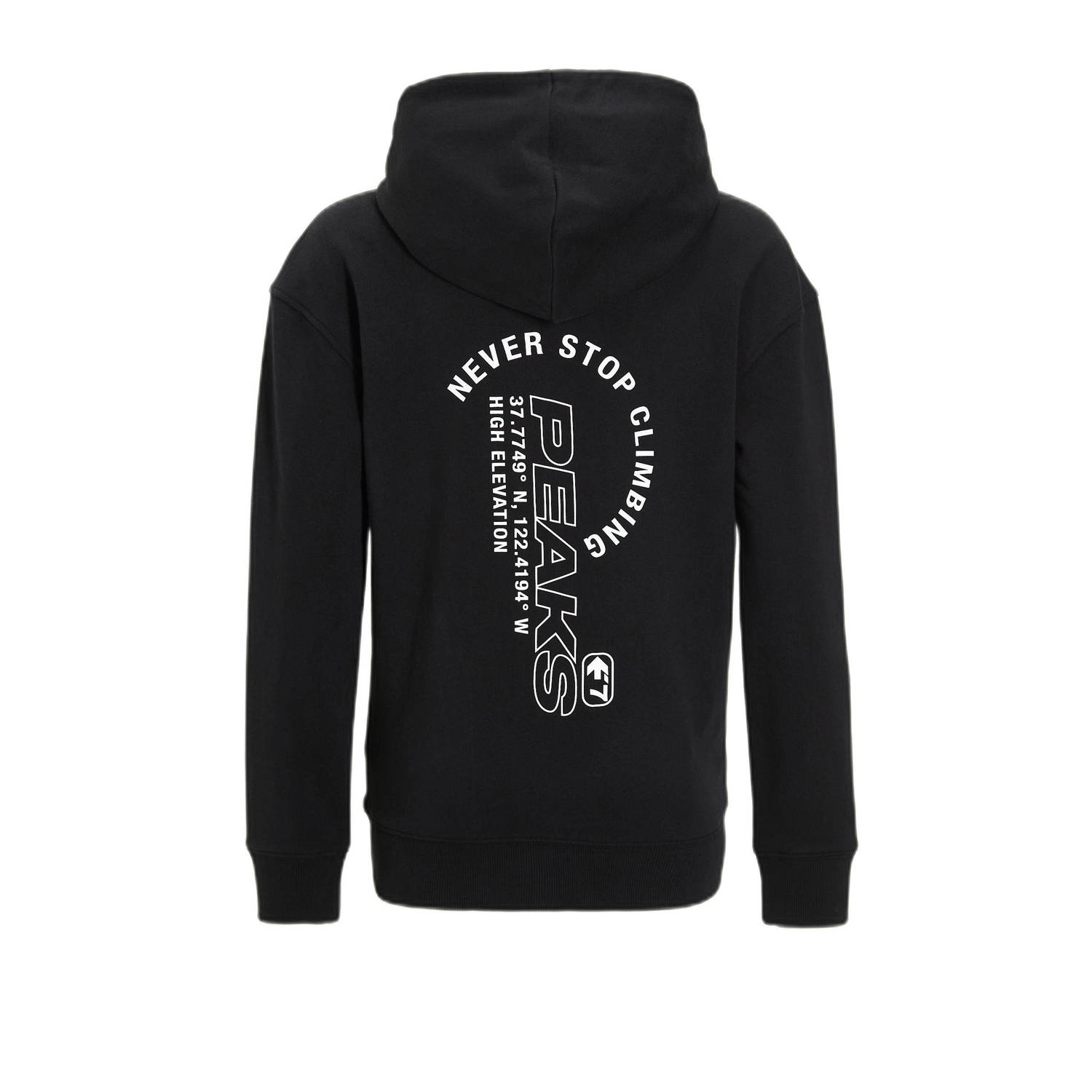 Me & My Monkey hoodie met printopdruk zwart