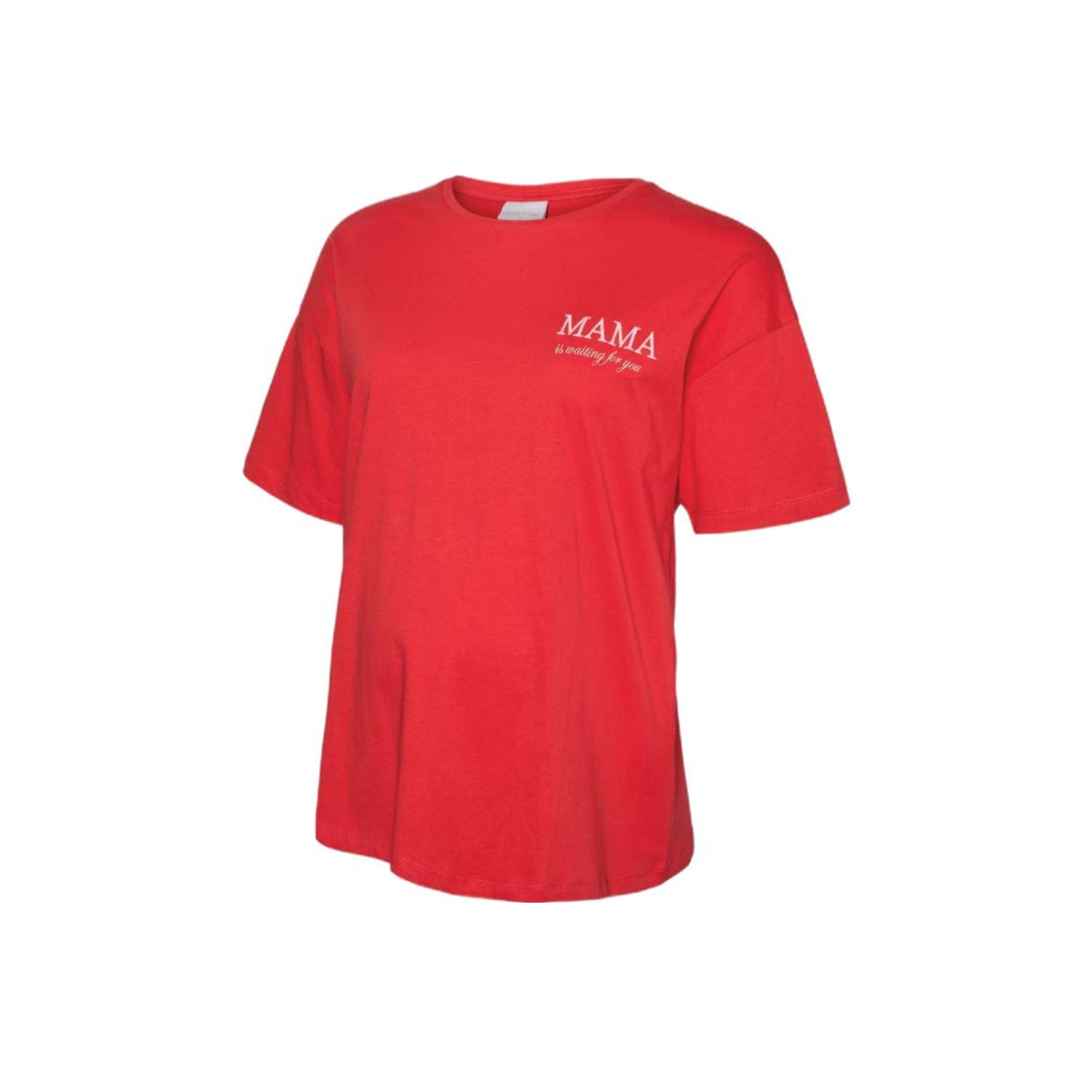 MAMALICIOUS zwangerschapsshirt MLFERIDA rood