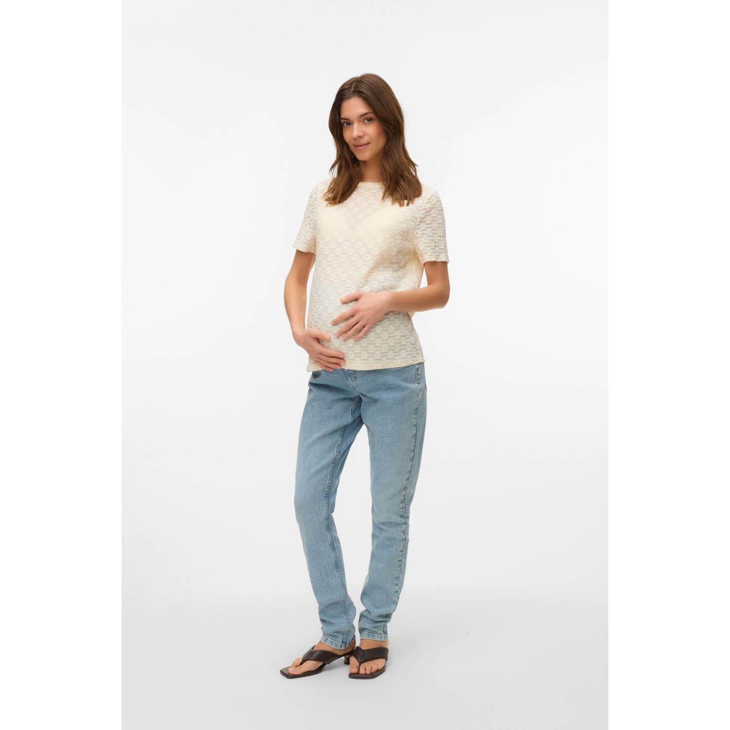 MAMALICIOUS zwangerschaps blousetop ecru