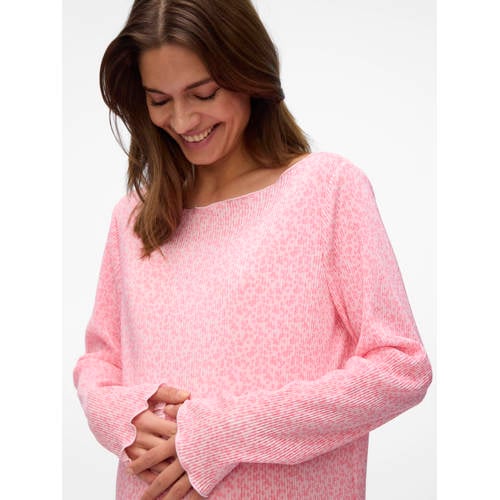 MAMALICIOUS zwangerschaps midi jurk roze afbeelding