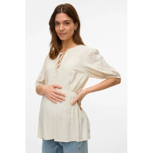 MAMALICIOUS zwangerschaps- en voedings blousetop lichtgrijs afbeelding