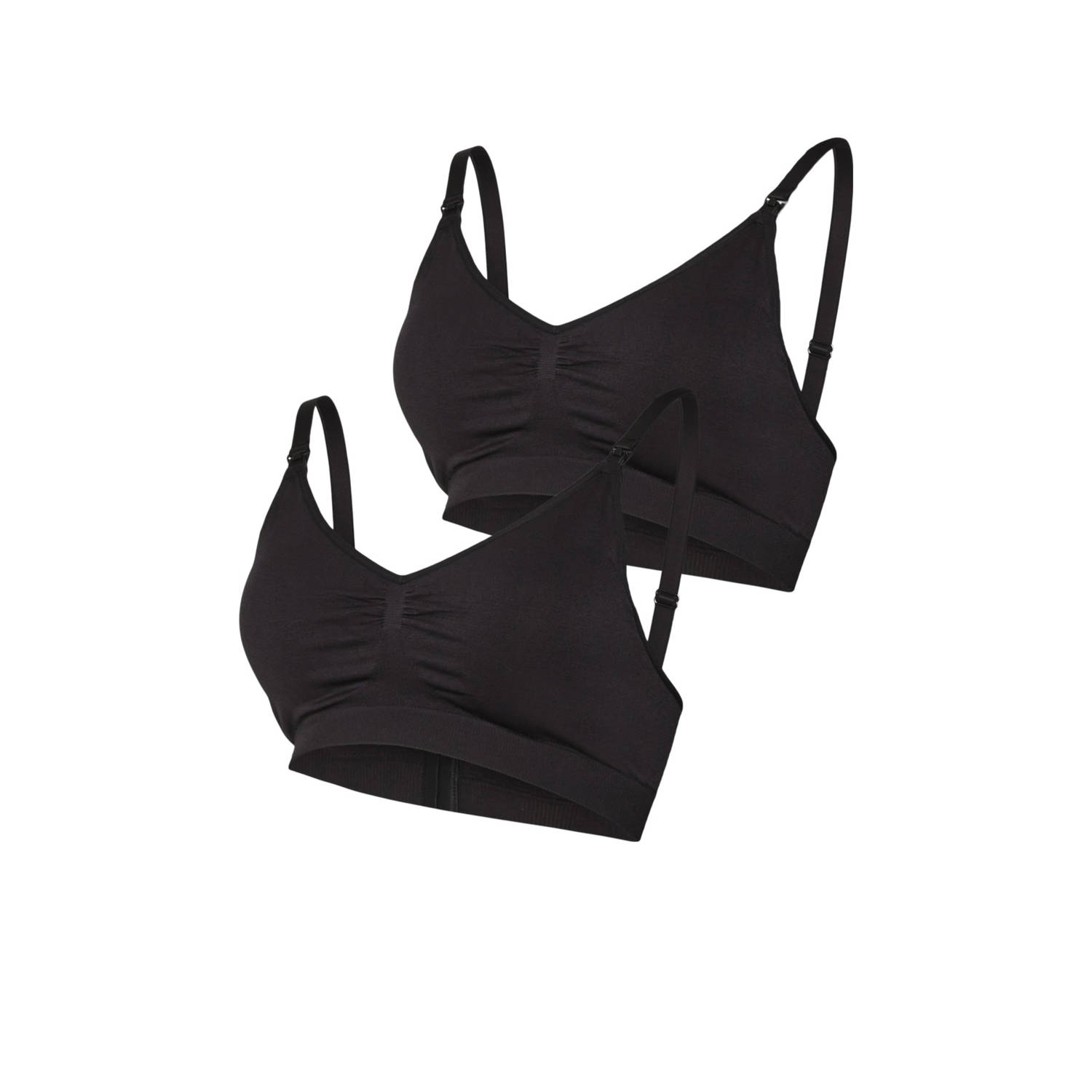 MAMALICIOUS voedingsbh MLILJA (set van 2) zwart